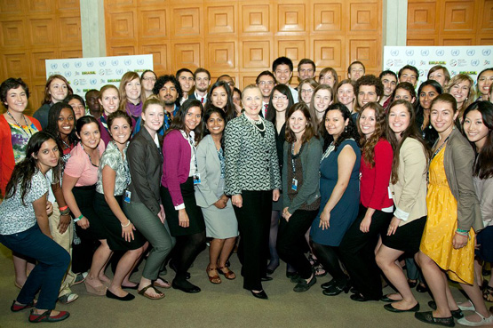 secretary of state clinton and group