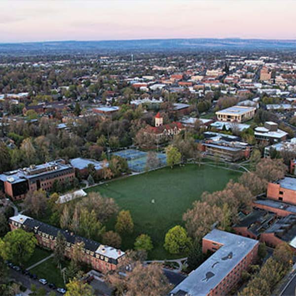 Whitman College aerial view.