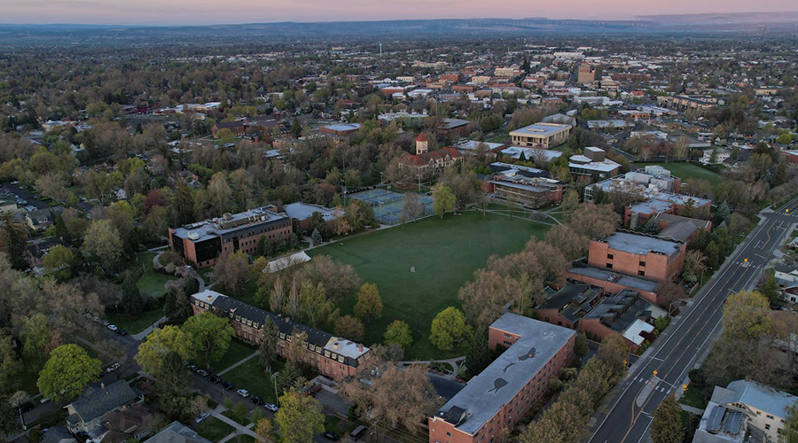 Whitman College aerial view.