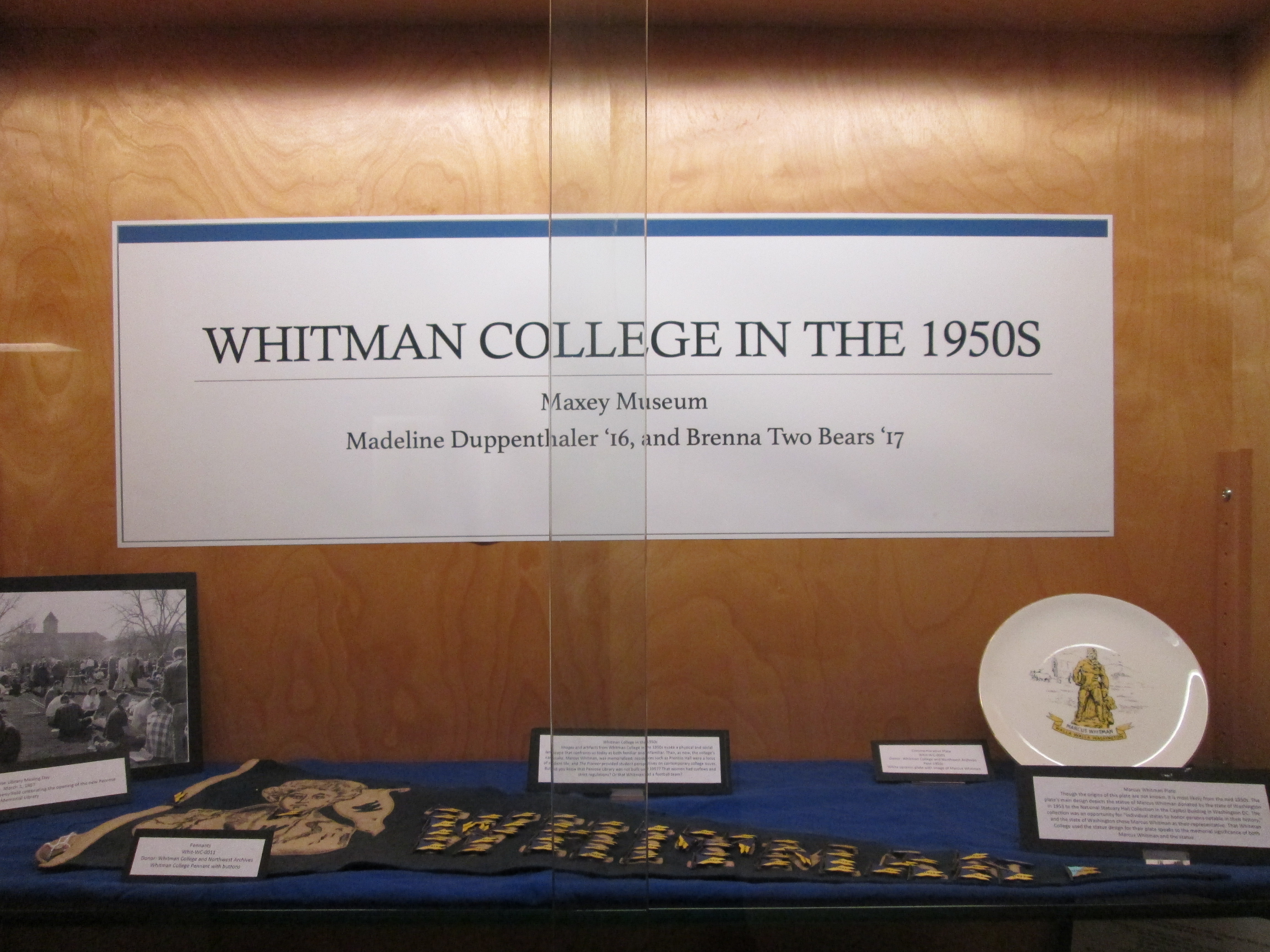 Top Shelf of Whitman in the 50's Exhibit