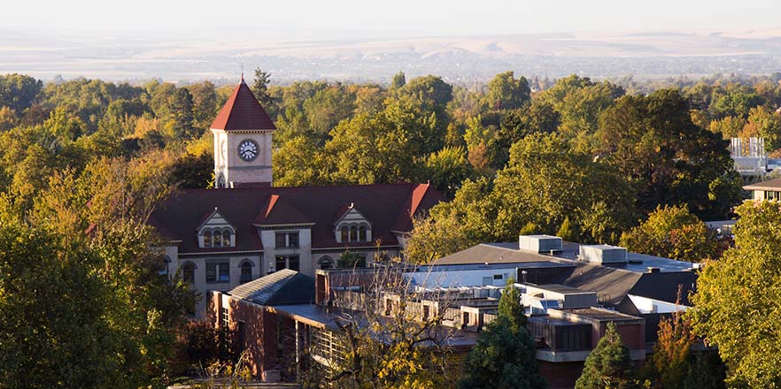 Whitman College Memorial Building Aerial