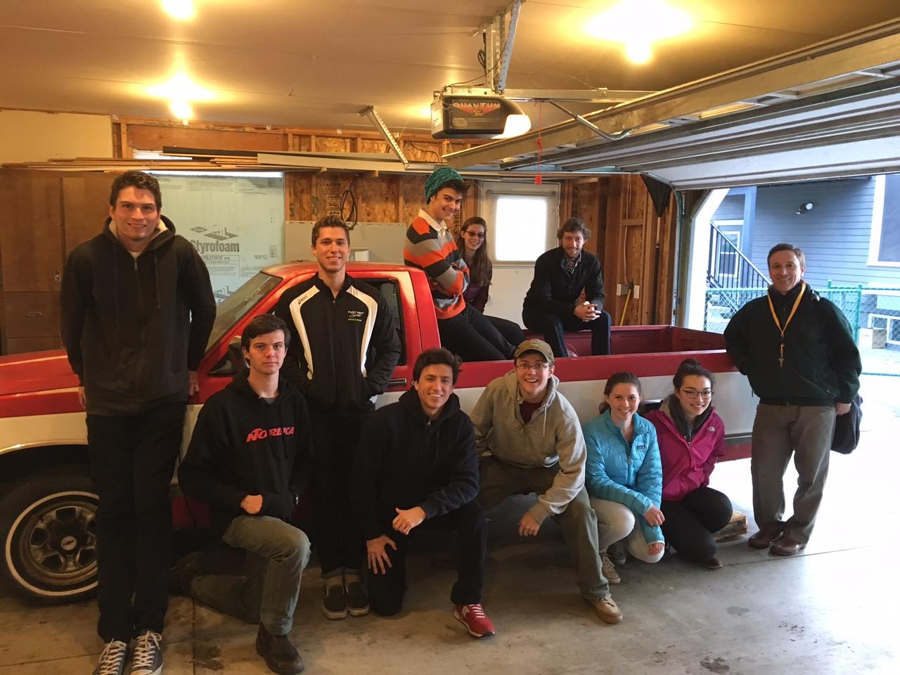 Society of Physics Students with Electric Recycle Truck