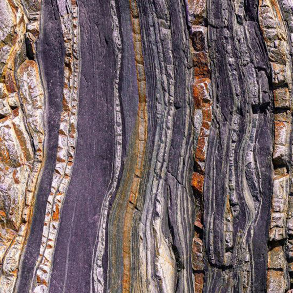 Sheet of rock with layers.