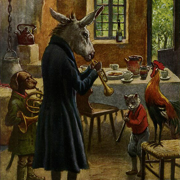 Image of the Bremen Town Musician fairy tale.