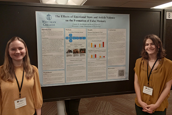 Chaney and Katie presenting their research.