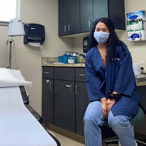 Katie Jose in an exam room.