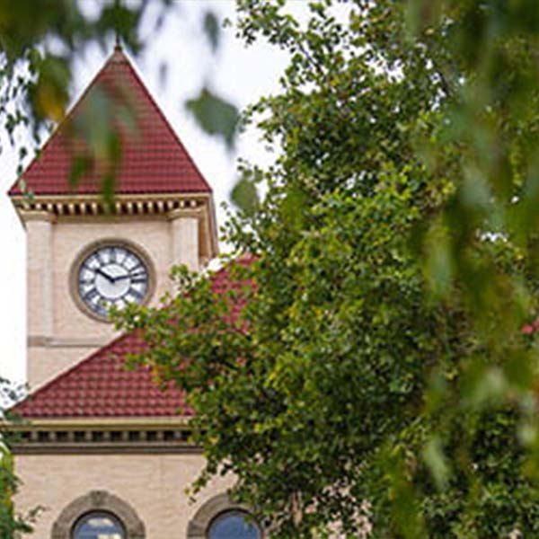 Memorial clock tower.