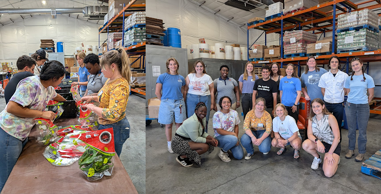 Whitman volunteers at the BMAC Food Bank