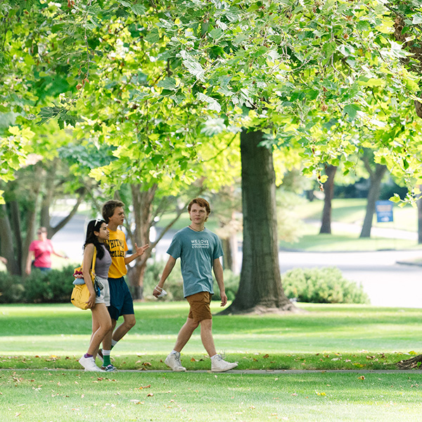 Student Walking On Campus