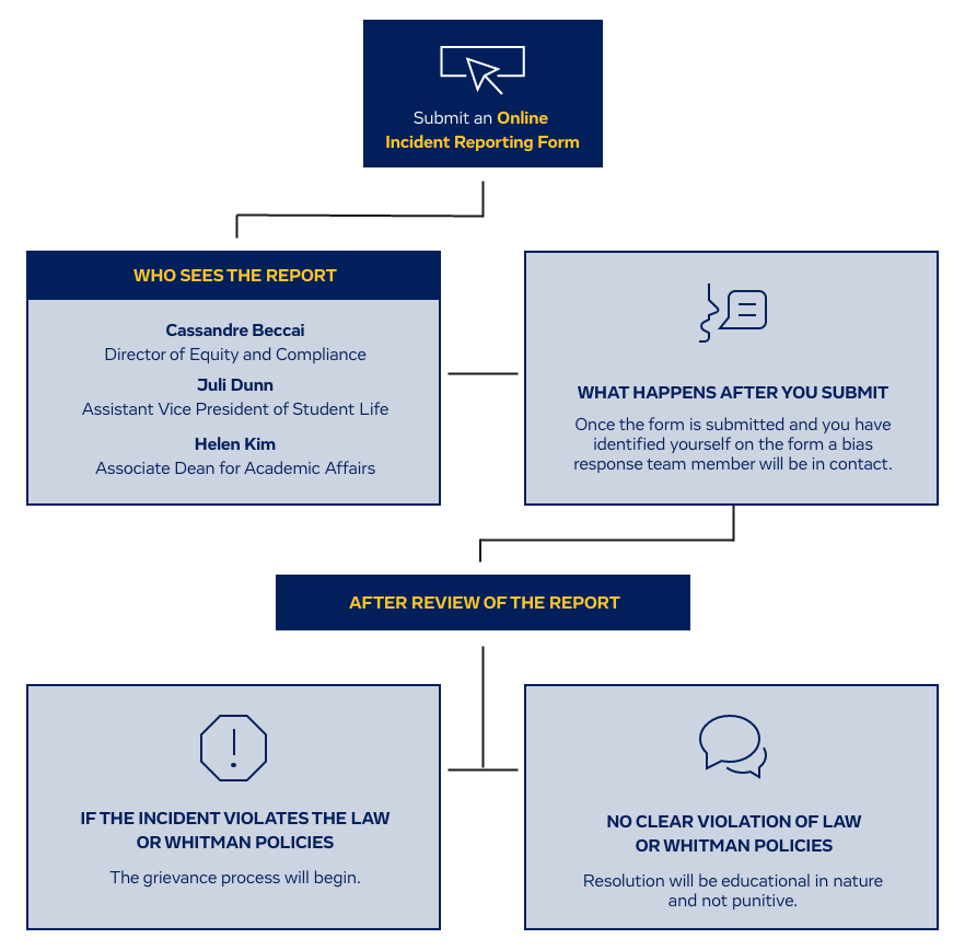 Graphic of process for reporting