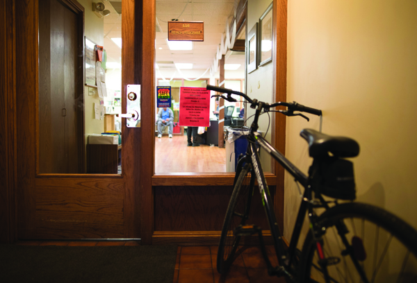 The entrance to Evergreen Treatment Services’ REACH Program offices, which also house the LEAD Program.