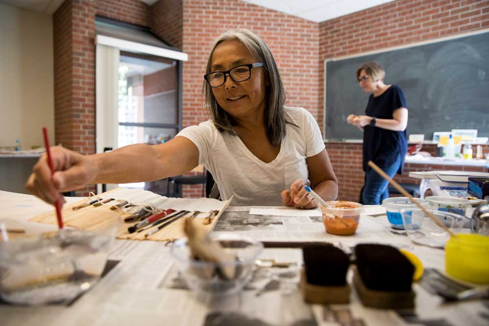 Woodblock Student