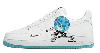 Nike shoe with cartoon graphic