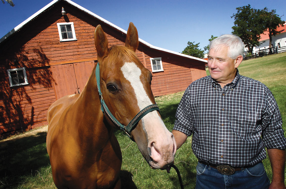 Doug Corey and his horse Badger at Corey