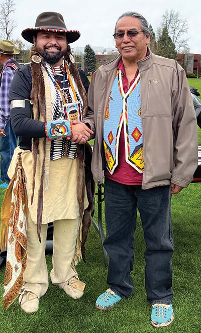 Lonnie Sammaripa (Yakama and Nez Perce) and Fred Hill Sr.
