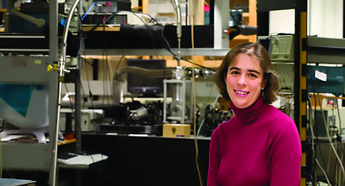 Sarah Bolton in her research lab at Williams College