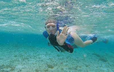 Natalie swimming