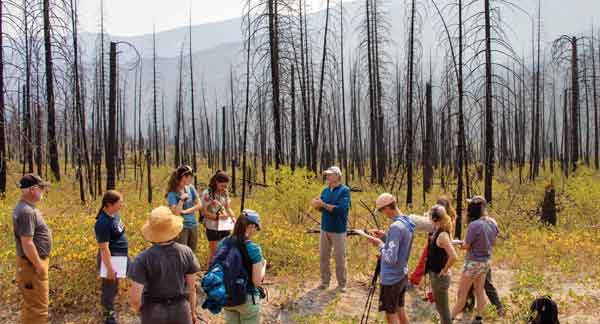 Students outdoors at Black canyon.