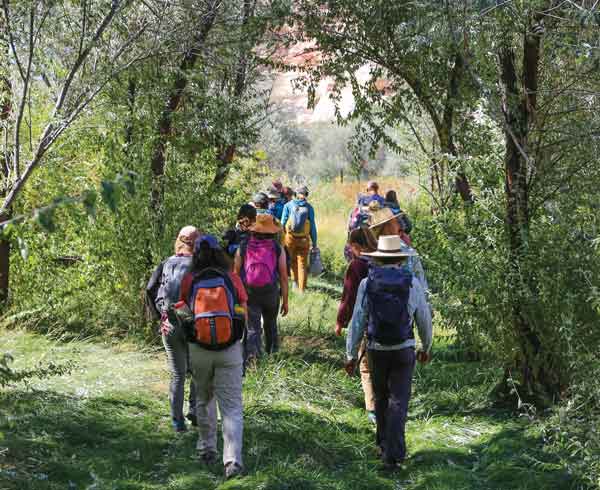 Students outdoors in southern Utah.