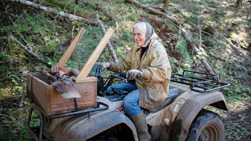 Sarah Deumling on a four wheeler