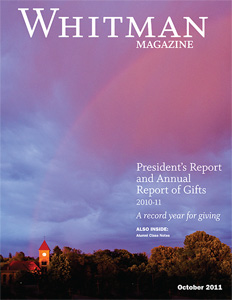 October 2011 Whitman Magazine cover