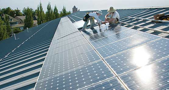 Solar array installation