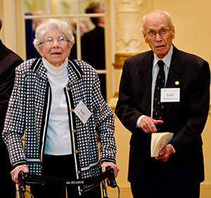 Stephen B.L. Penrose Society member Lois Dambacher Dusenbery and Overseer Emeritus Earl Dusenbery