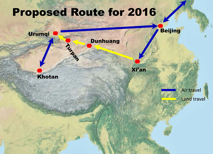 Route for Silk Roads