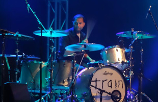 Drew Shoals, drumming for Train