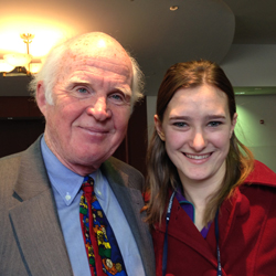 Sophie poses with Taylor Branch, a prominent historian on the civil rights movement.