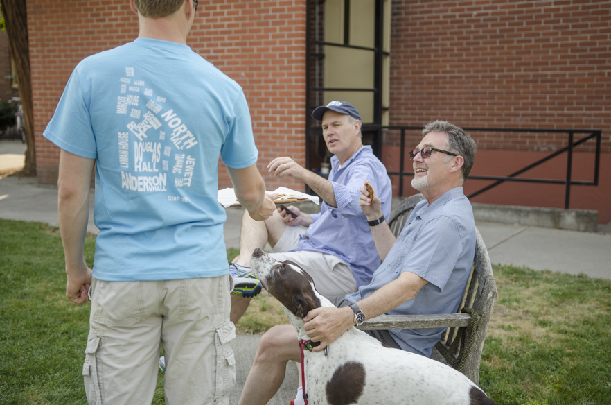 Residence Life staff entertain first years' family members