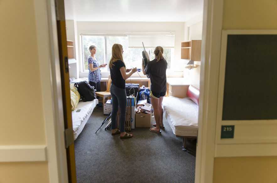 Students in their dorm room