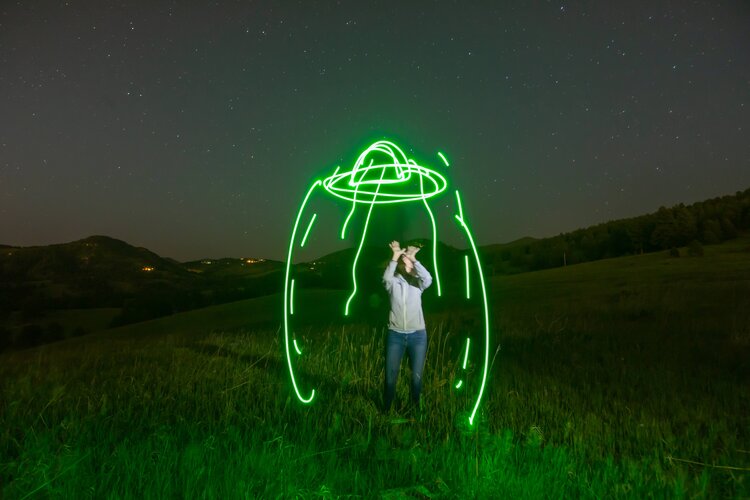 Laura Krantz with UFO
