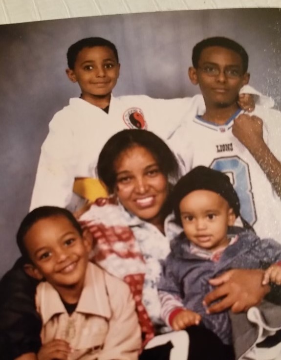 Saleh and his mother and brothers