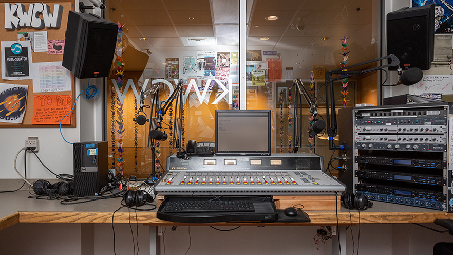 KWCW radio station console