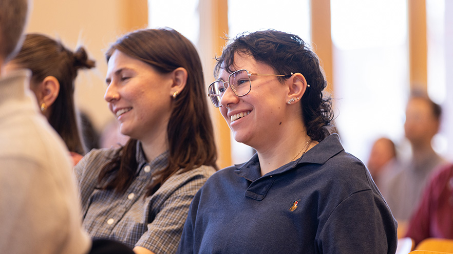 Whitman College students enojying the speech of Dr. Strayhorn.