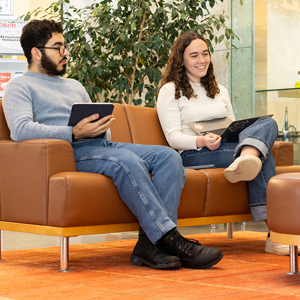 Whitman College Brain Behavior & Cognition last years sitting on a couch.