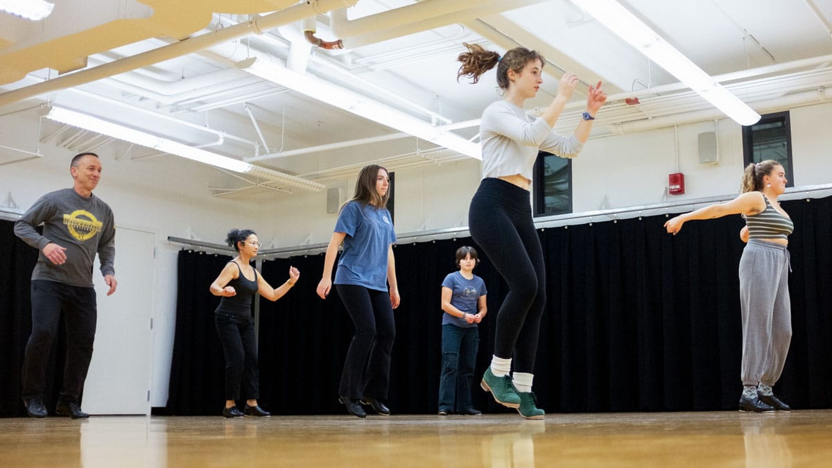 The Tap Dance Club—founded in 2023 when Paige Yanny ’25 and Stella Coomes ’25 bonded over their love of tap