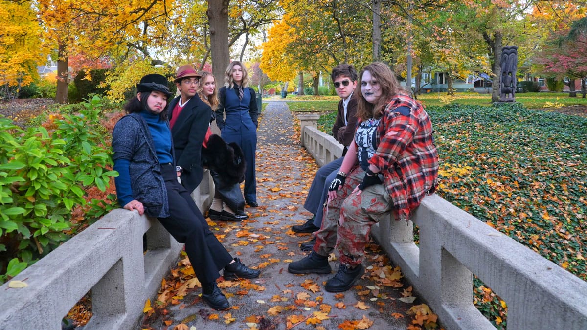 Members of the Dracula Club take a break from giving students one-of-a-kind club experiences to pose for a photo.