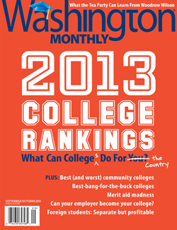 Washington Monthly 2013 College Rankings