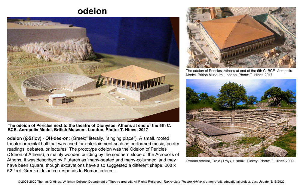 Greek Roman Theatre Glossary Ancient Theatre Archive Project