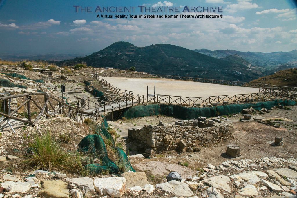 Modern Performance Space at Segesta. Located behind and above ancient theatre ruins. Photo: T. Hines, 2019.