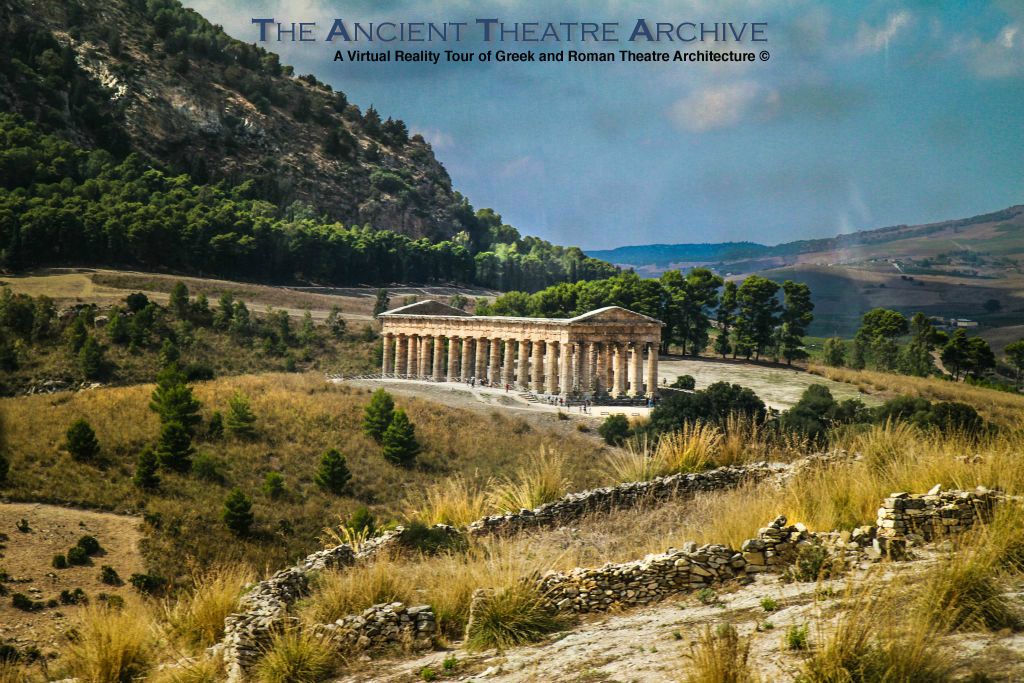 Segesta Temple: Located on a 304 metre-high hill nestling between Mt. Barbaro and the Pispisa massif, the 5th century BCE temple commands an impressive view of the surrounding countryside. Photo: T. Hines, 2019.